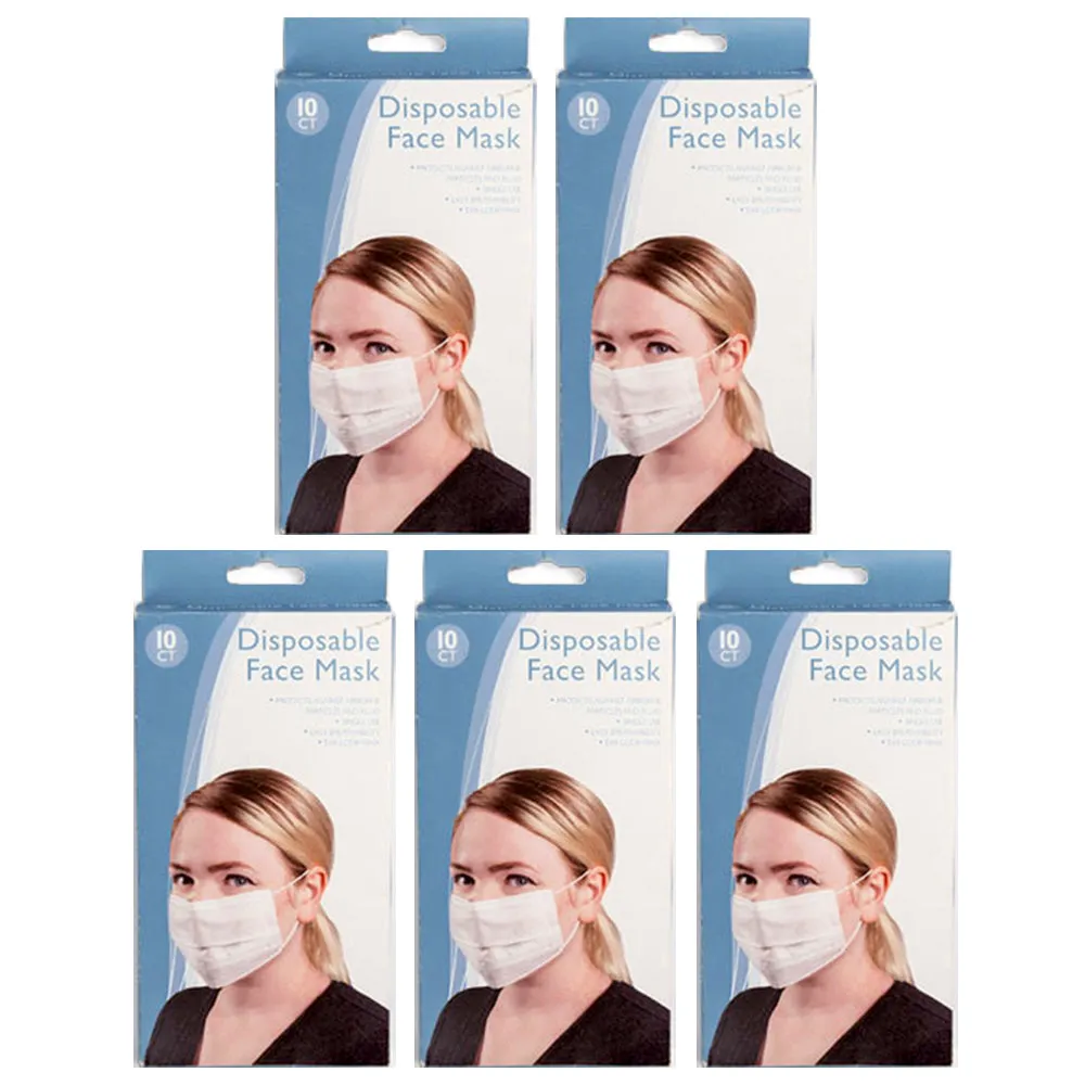 50 Disposable Face Mask Earloop Anti-Dust Mouth Cover Filter Medical Dental Nail
