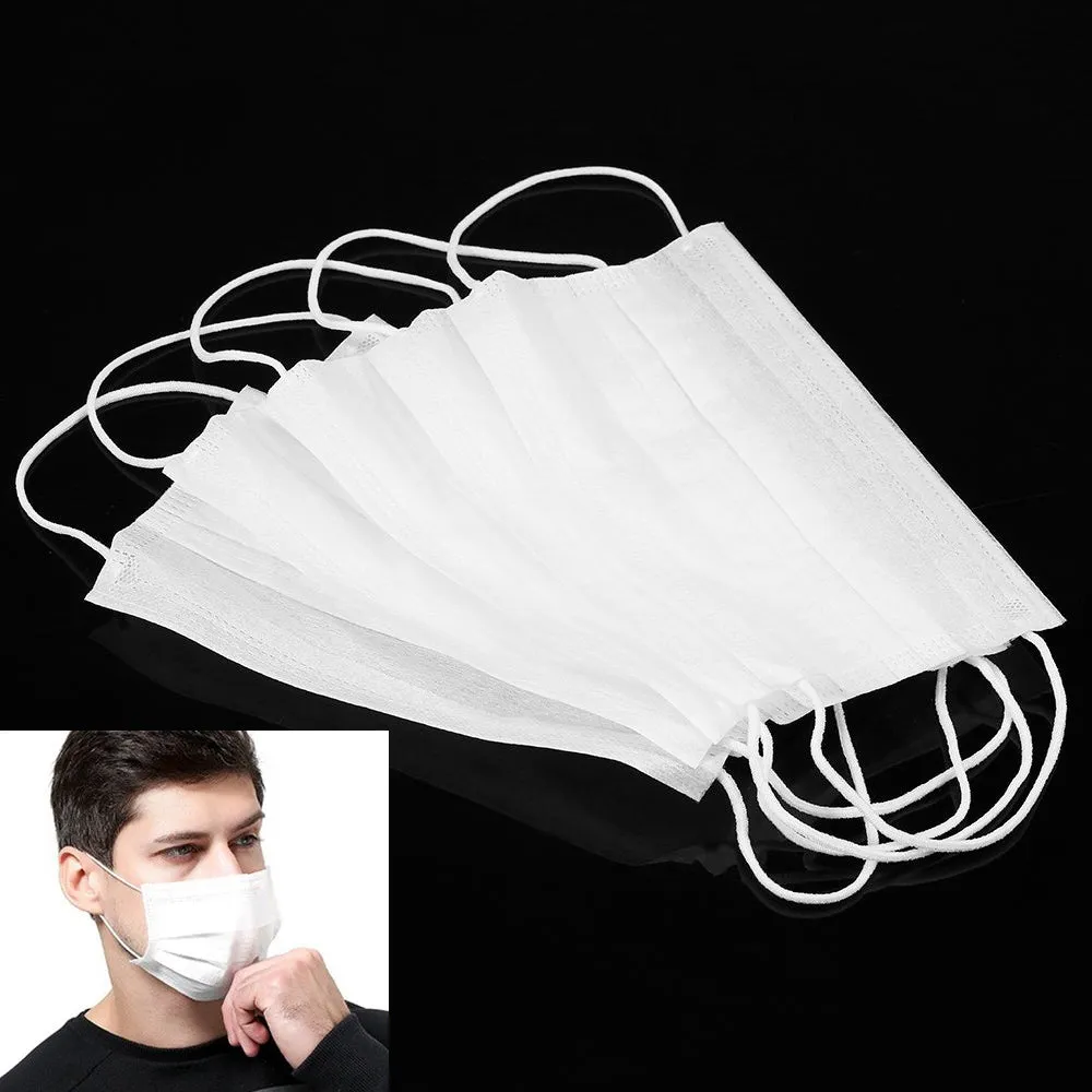 50 Disposable Face Mask Earloop Anti-Dust Mouth Cover Filter Medical Dental Nail
