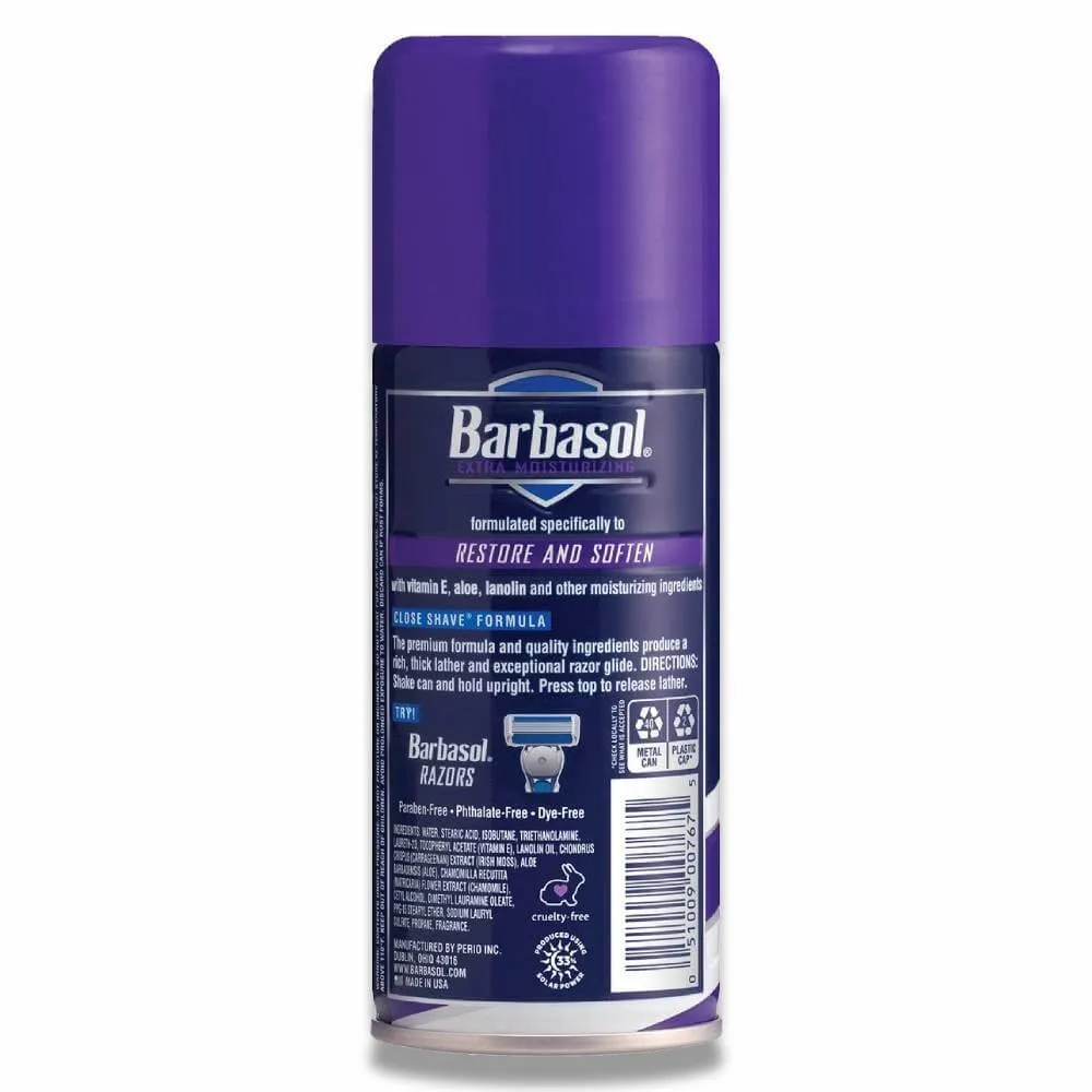 Barbasol -Thick & Rich, Extra Moisturizing Shaving Cream - 7 Oz - 6 Pack