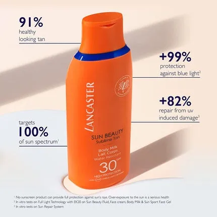 Body milk Lancaster Sun Beauty Spf30, 175 ml Spf 30/175 ml, Coty