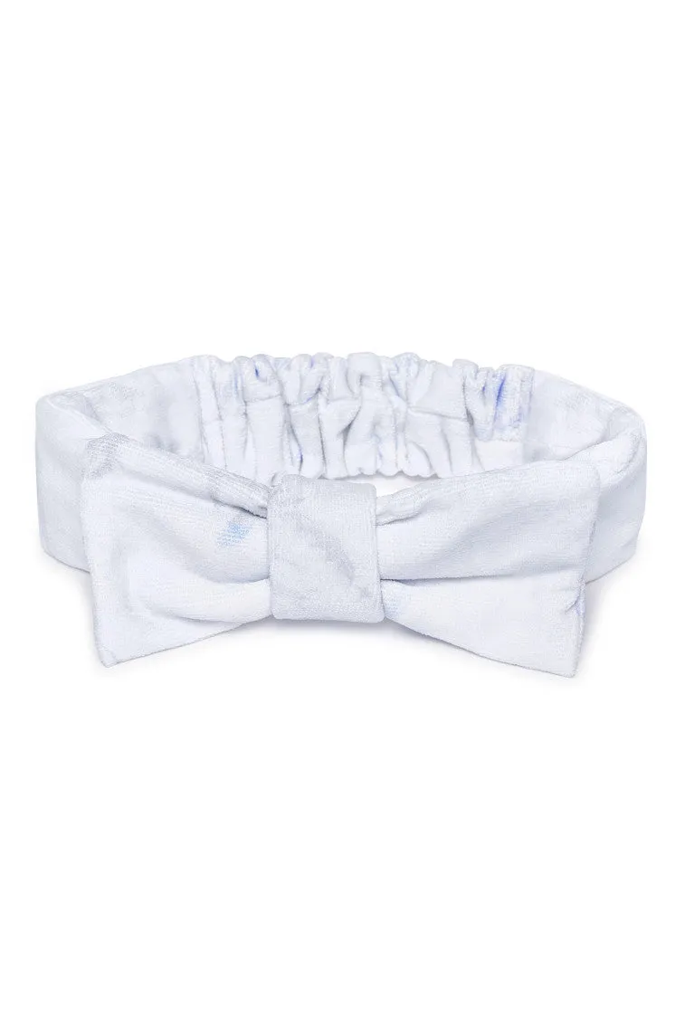 Bow Face Wash Beauty Headband - BLUE CLOUD