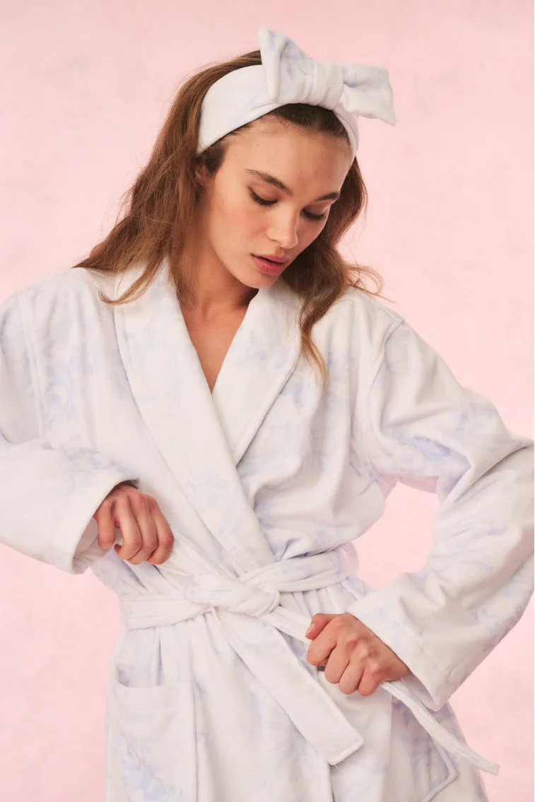 Bow Face Wash Beauty Headband - BLUE CLOUD