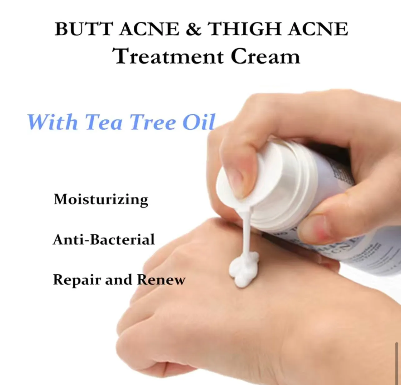 Clinical Strength Antibacterial Buttocks Acne Healing- Scar Removal Treatment Cream