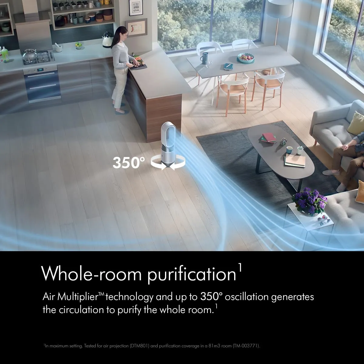 Dyson HP10 Gen1 Air Purifier Hot & Cold | HEPA H13 Filter | 350 Oscillation | Air Multiplier Technology | Auto Mode | Black/Nickel
