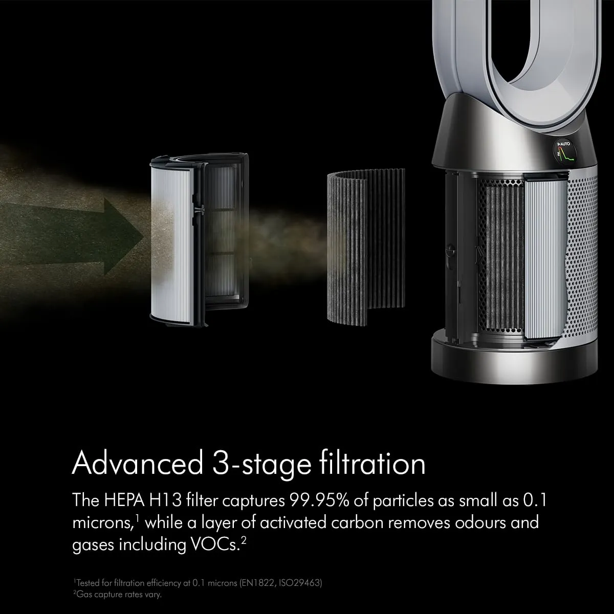 Dyson HP10 Gen1 Air Purifier Hot & Cold | HEPA H13 Filter | 350 Oscillation | Air Multiplier Technology | Auto Mode | Black/Nickel