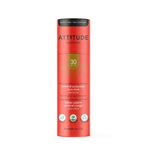 Sunscreen Face Stick SPF 30 Solar Unscented 1 Oz By Attitude